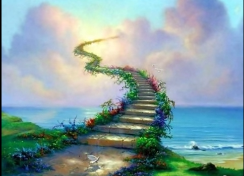 L escalier fleuri
